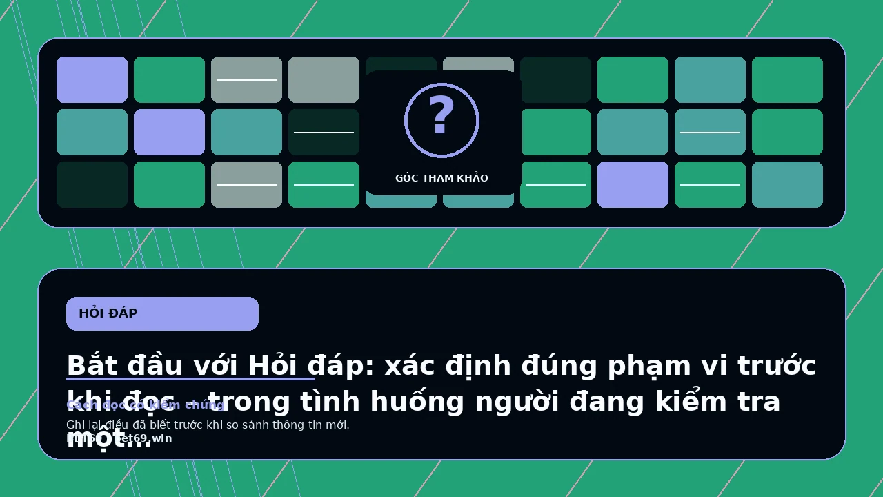 Bắt đầu với Hỏi đáp: xác định đúng phạm vi trước khi đọc – trong tình huống người đang kiểm tra một trang…