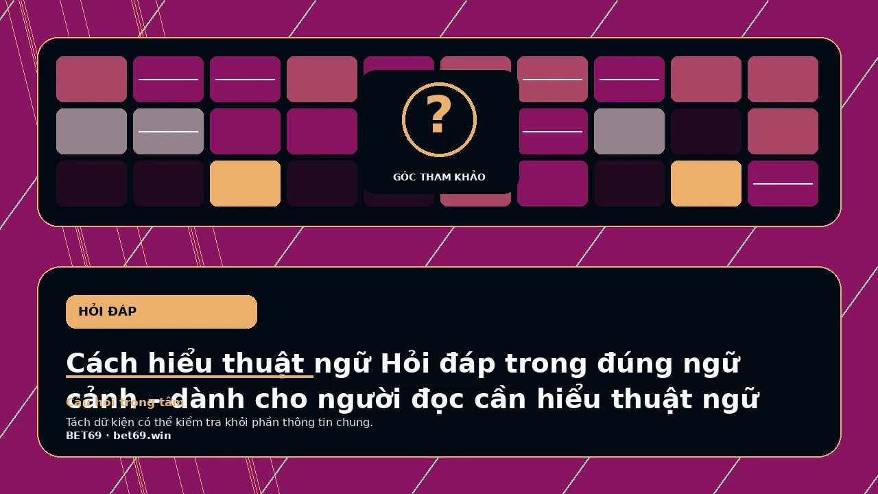 Cách hiểu thuật ngữ Hỏi đáp trong đúng ngữ cảnh – dành cho người đọc cần hiểu thuật ngữ