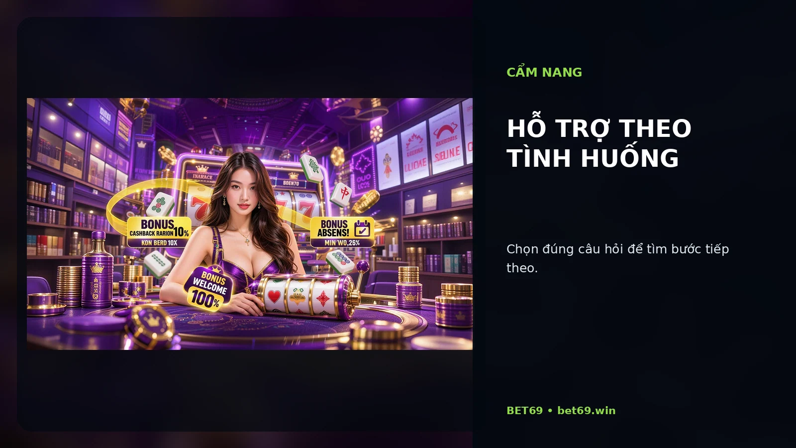 Hỗ trợ theo tình huống tại BET69